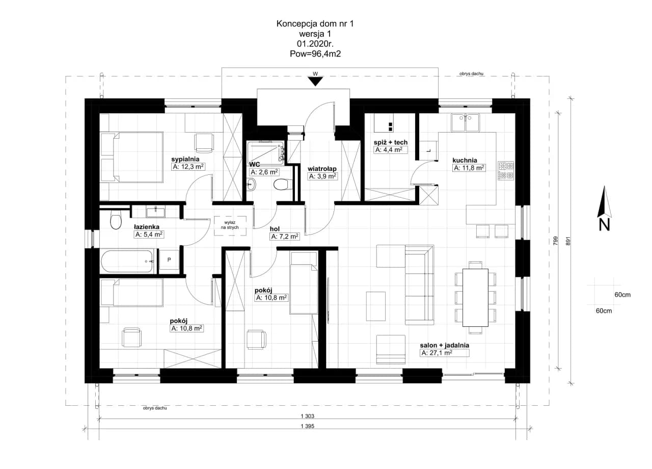 Dom parterowy: rysunki i projekty, które Cię zainspirują