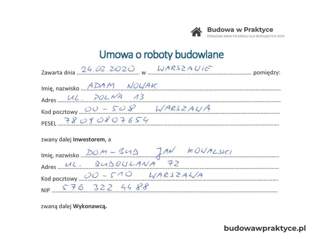 Umowa na budowę domu - jak uniknąć błędów i zabezpieczyć się