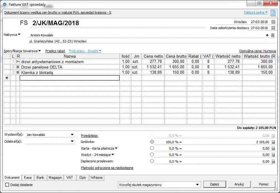 Jak poprawnie wystawić fakturę za usługę z materiałem - poradnik